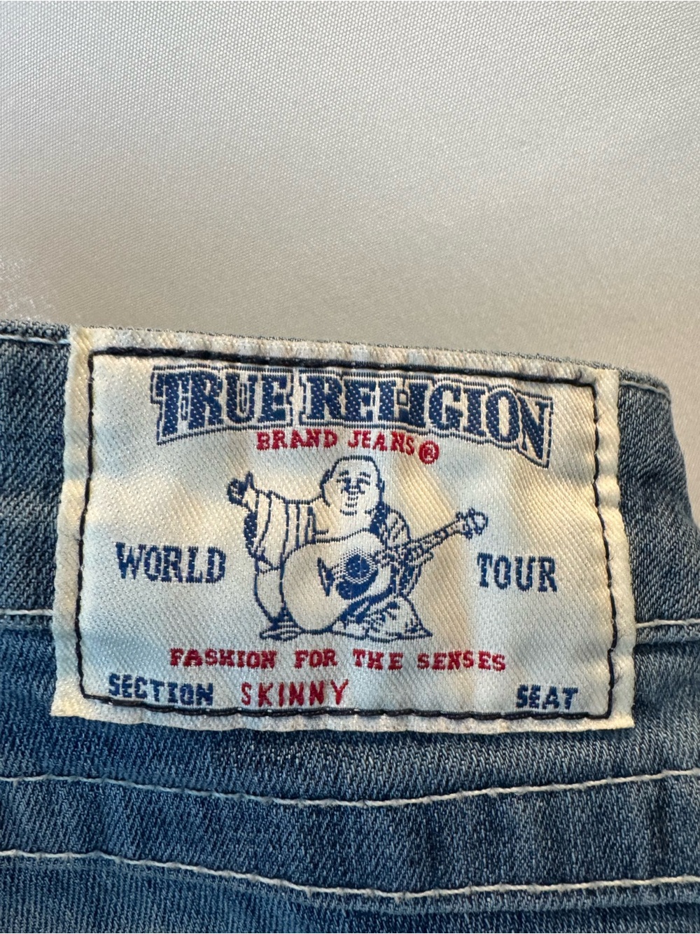 True Religion Distressed Dark Blue Skinny Jeans - Picture 3 of 5
